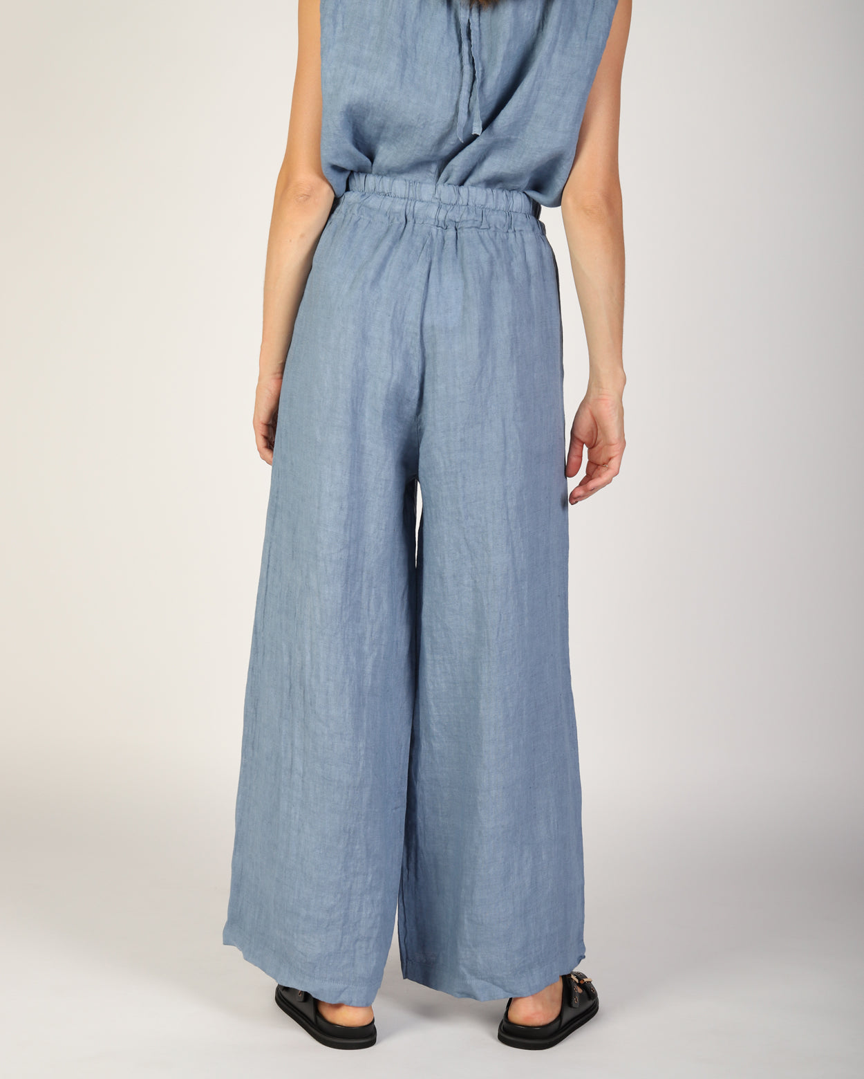 Xina Linen Pant - Steel