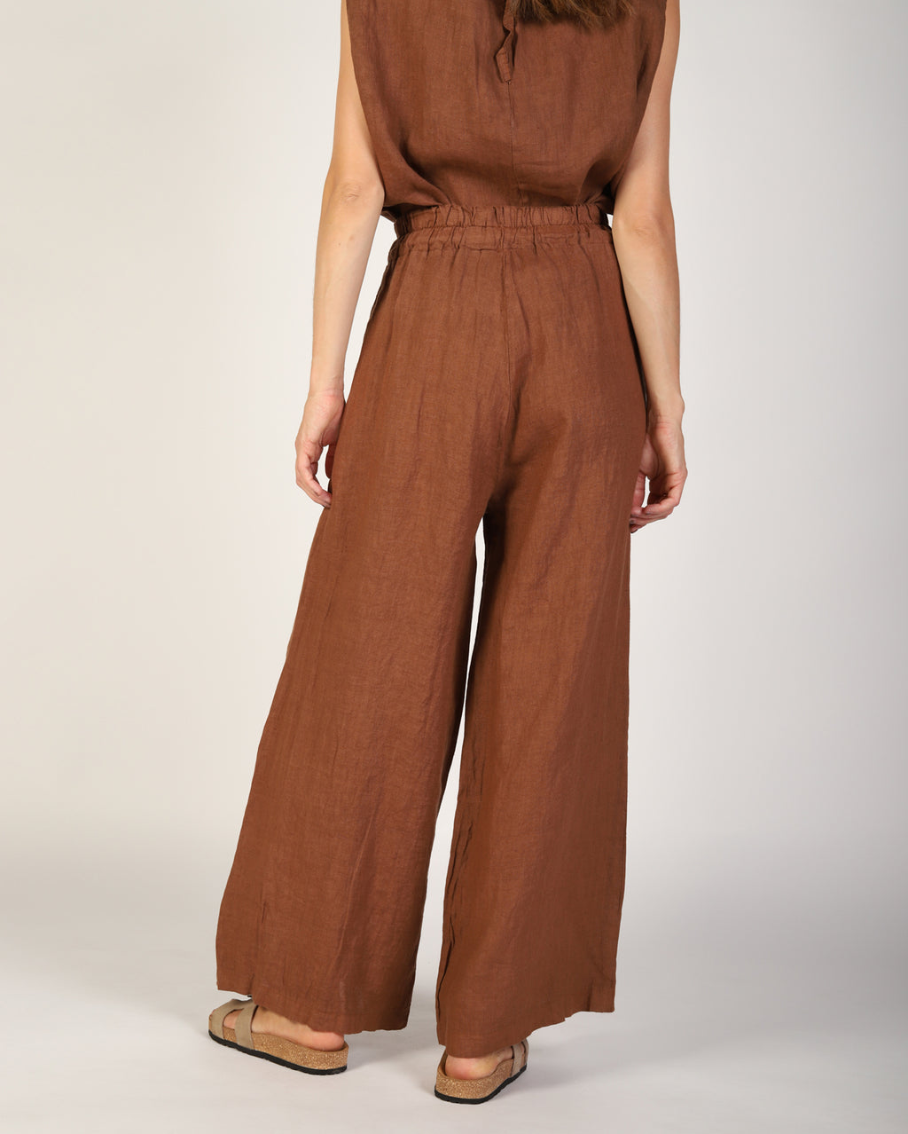 Xina Linen Pant - Tobacco