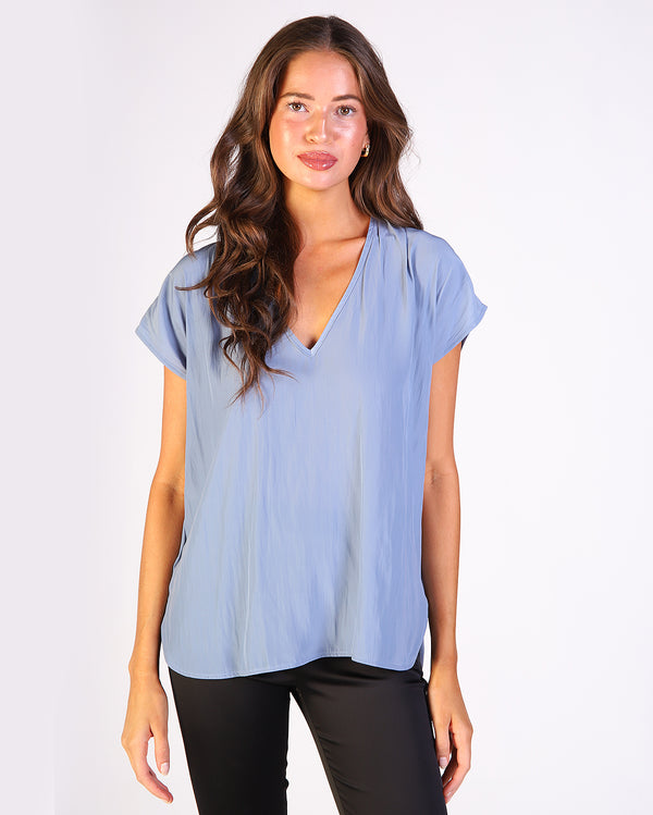 Milla Top  - Dusty Blue