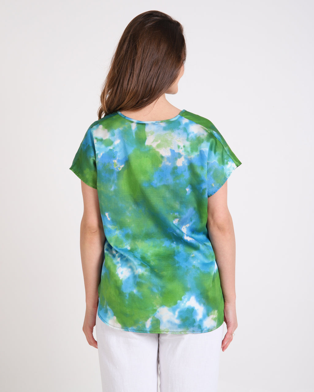Printed Milla Top  - Lagoon