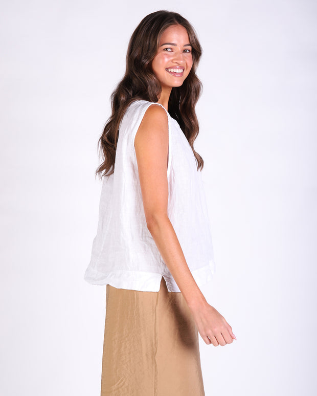 Xina Linen Top