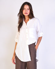 Juliette LongLine Linen Shirt