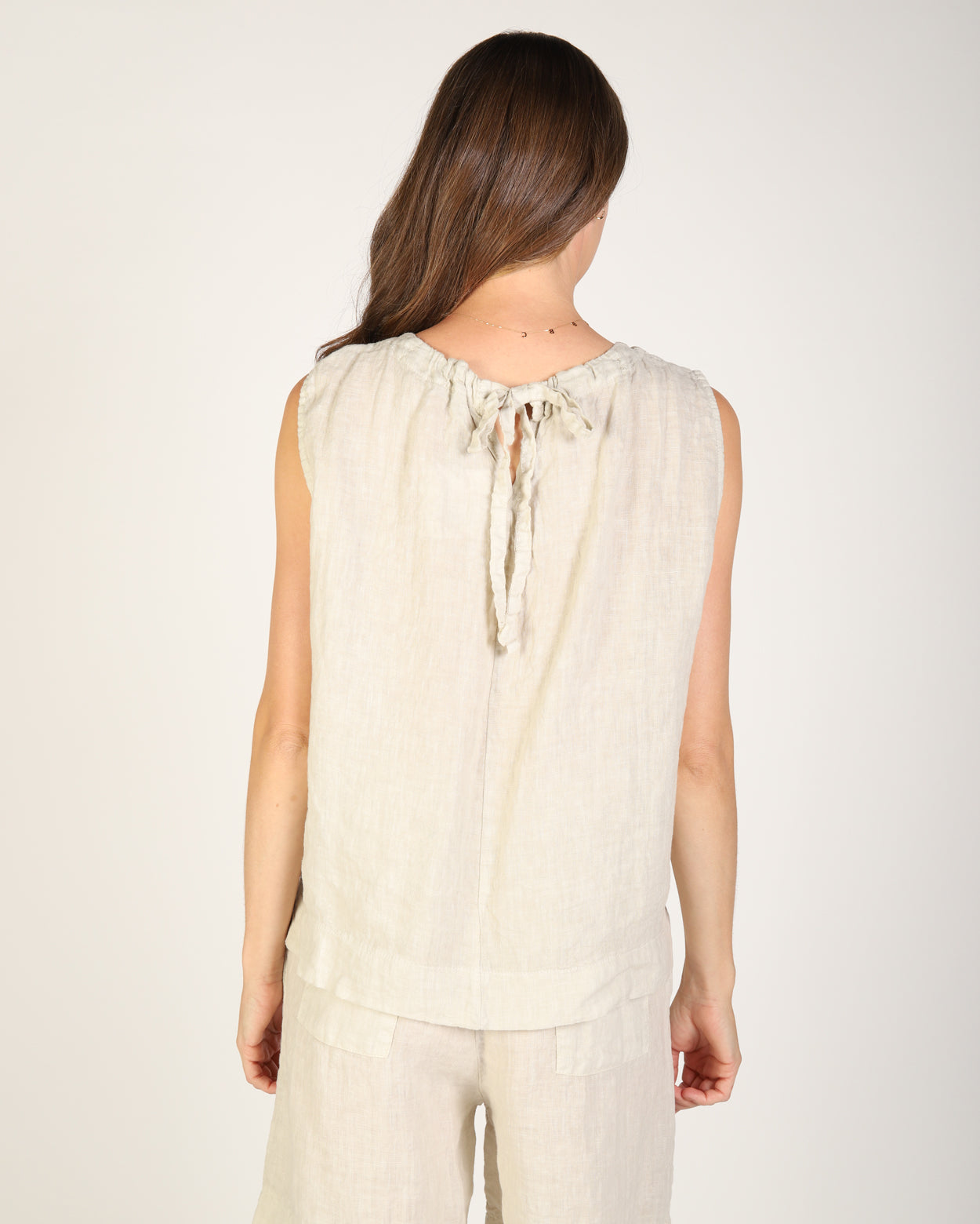 Xina Linen Top  - Natural