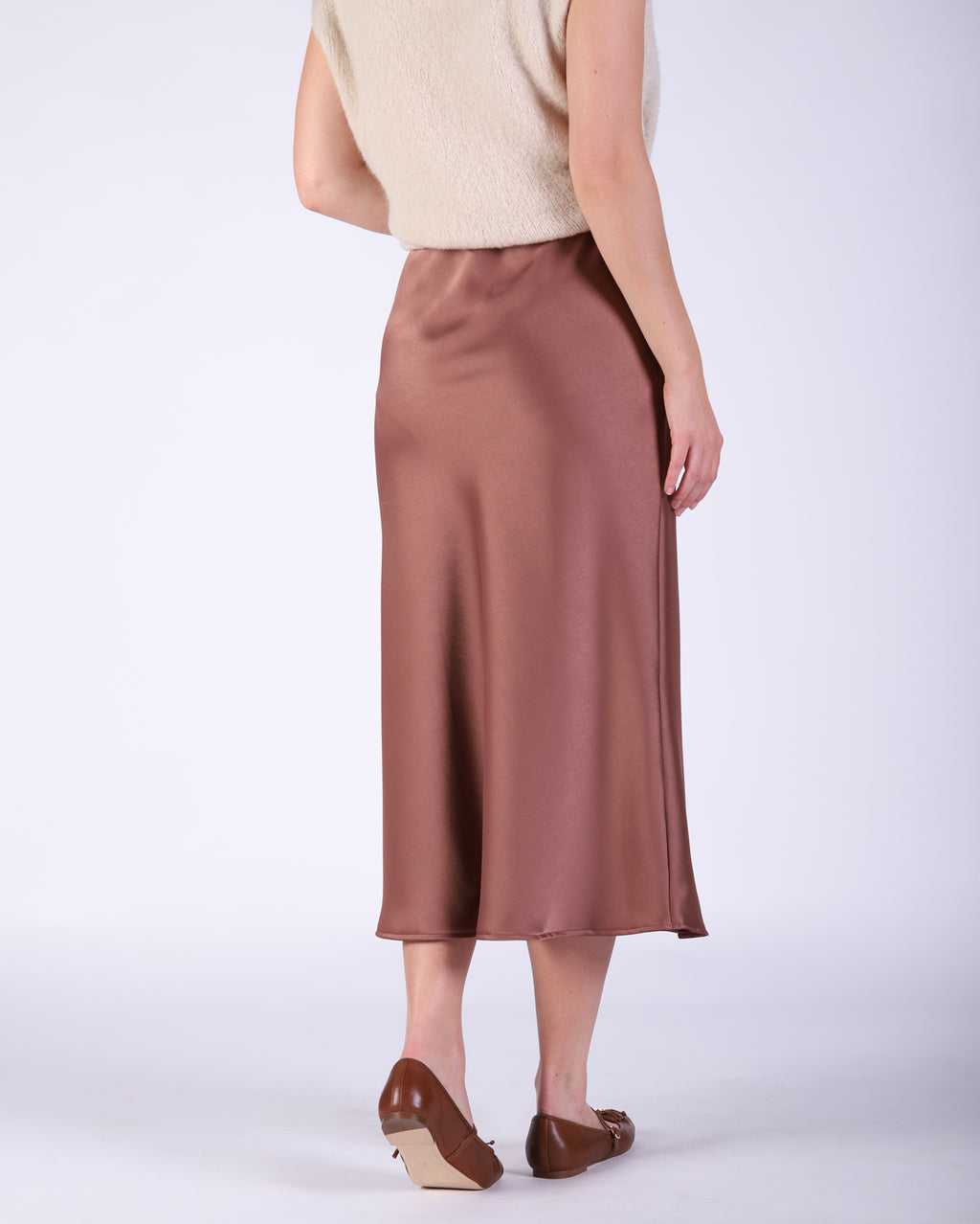Yelena Slip Skirt  - Chocolate