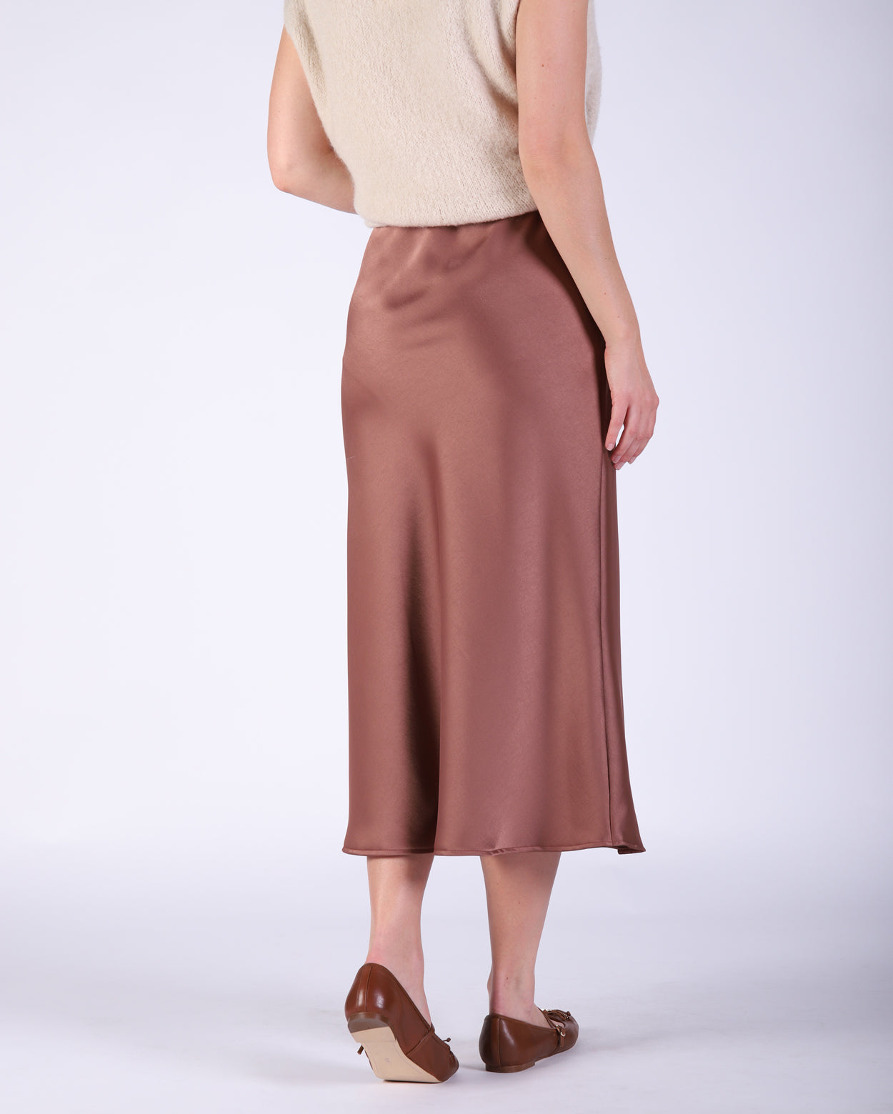 Yelena Slip Skirt  - Chocolate