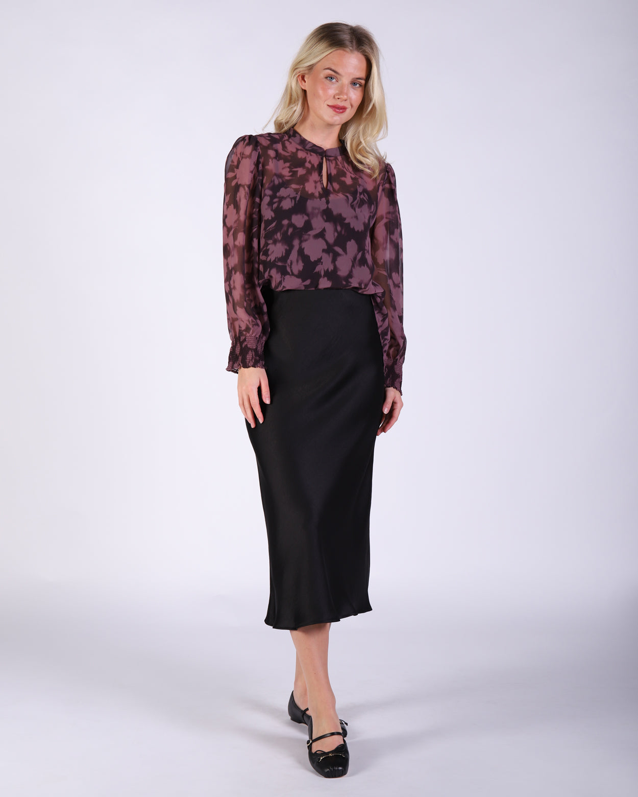 Yelena Slip Skirt  - Black