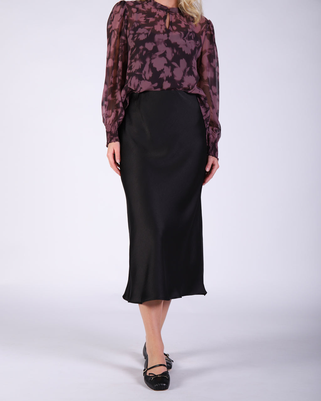 Yelena Slip Skirt  - Black