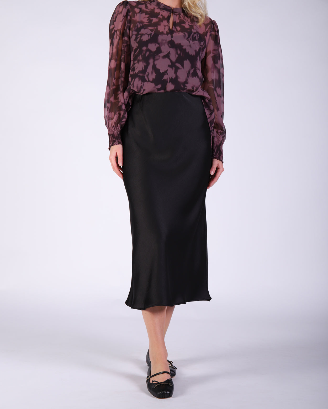 Yelena Slip Skirt  - Black