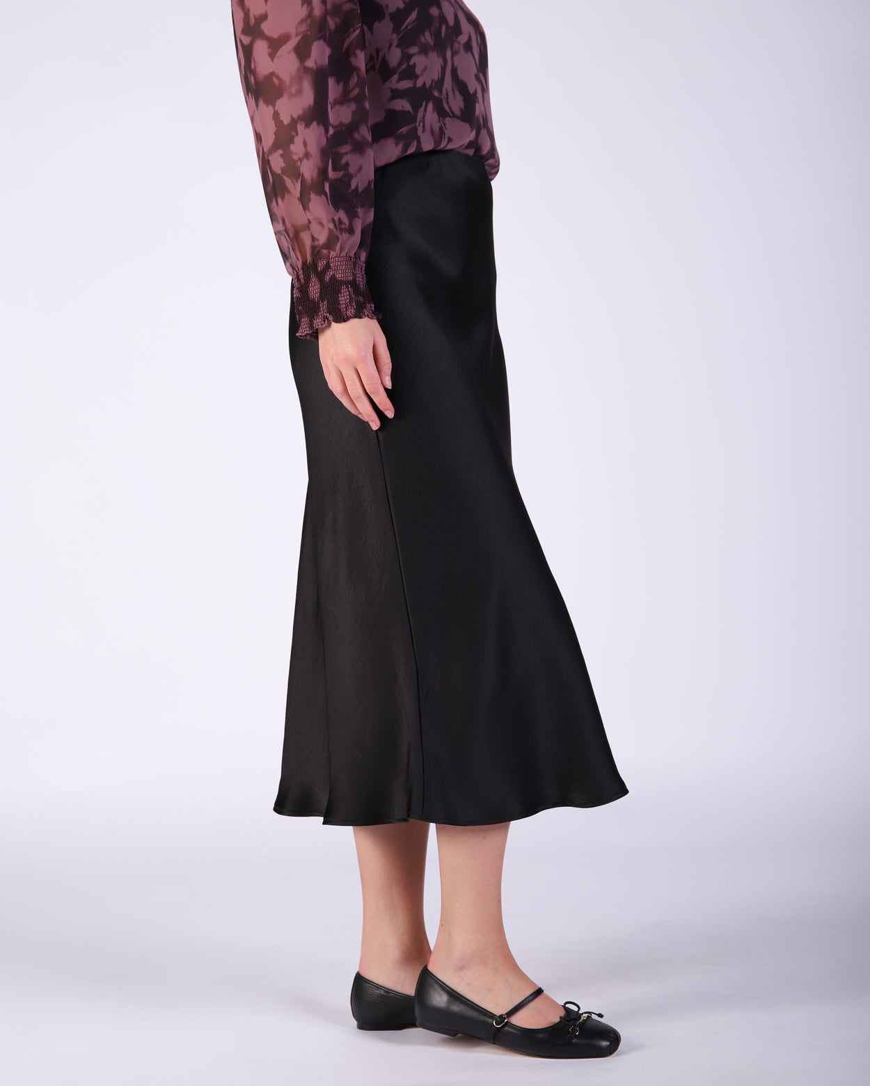 Yelena Slip Skirt  - Black