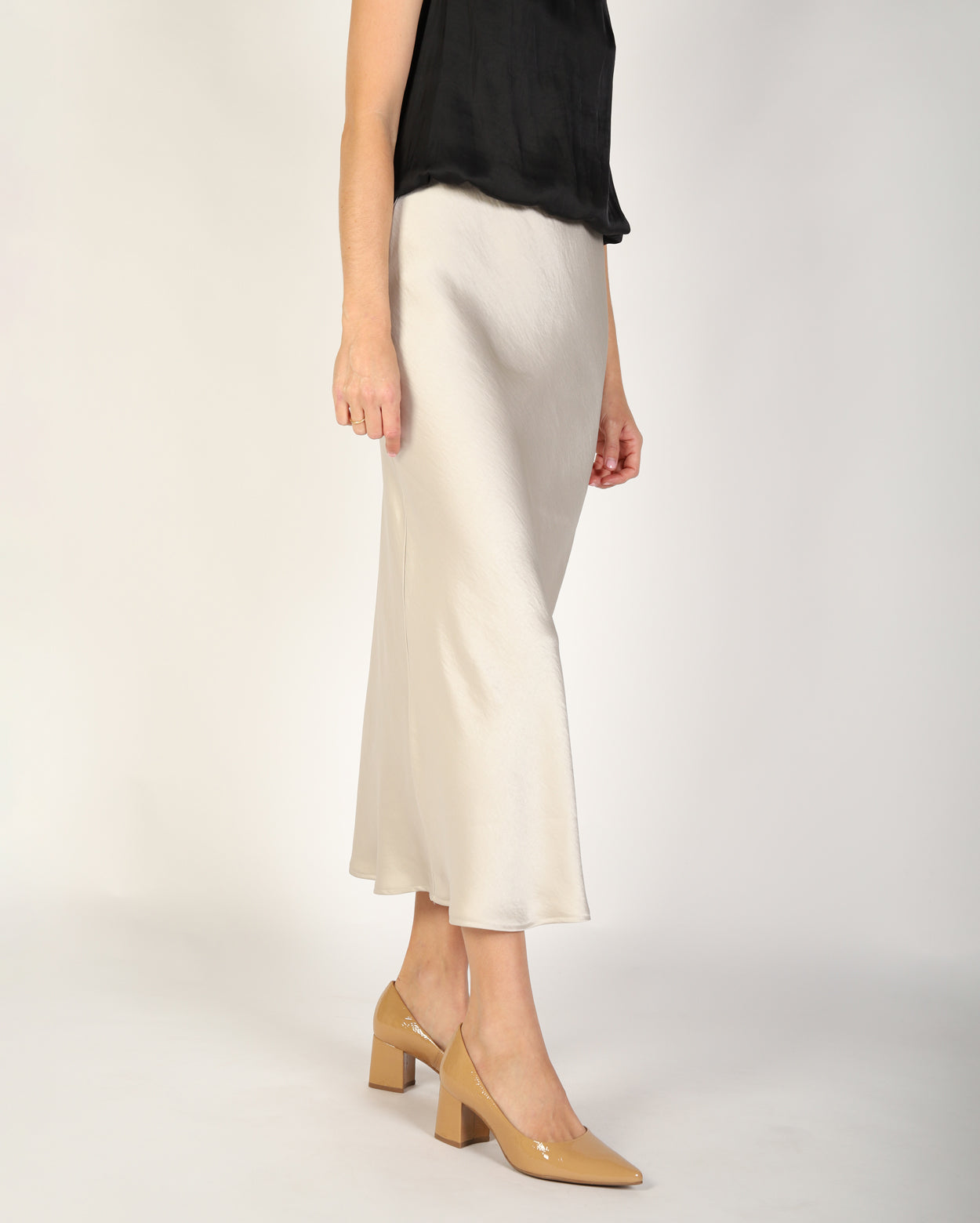 Yelena Slip Skirt  - Pearl