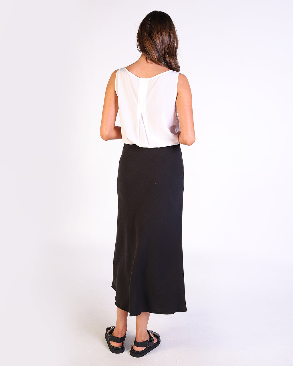 Rio Linen Skirt  - Black