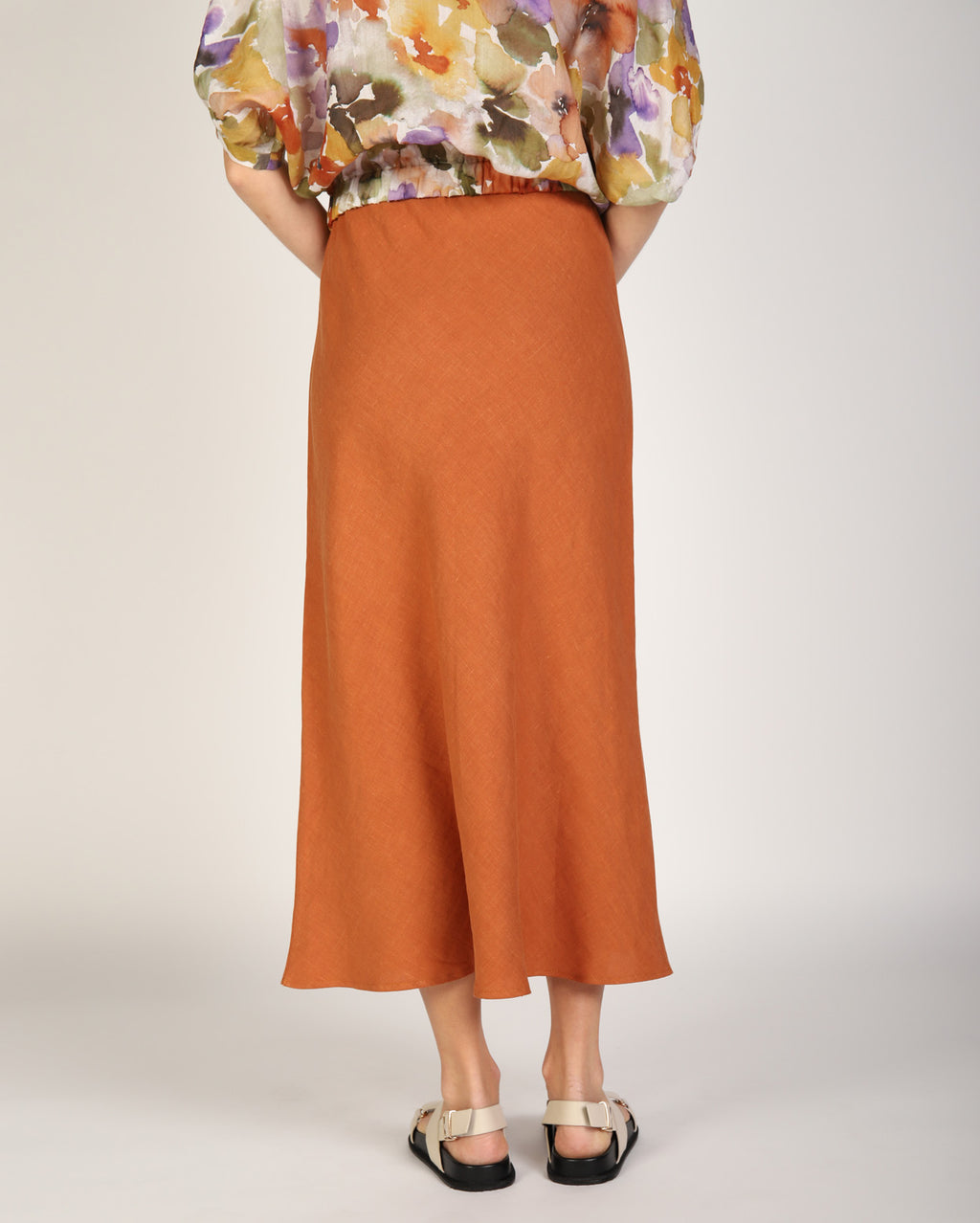 Rio Linen Skirt  - Bronze