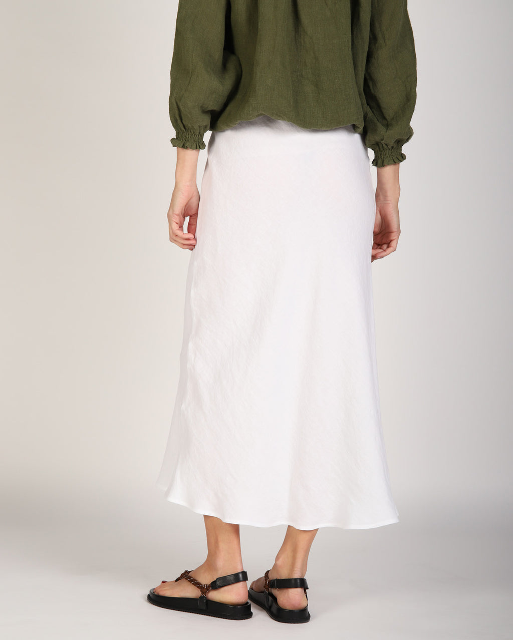 Rio Linen Skirt  - White