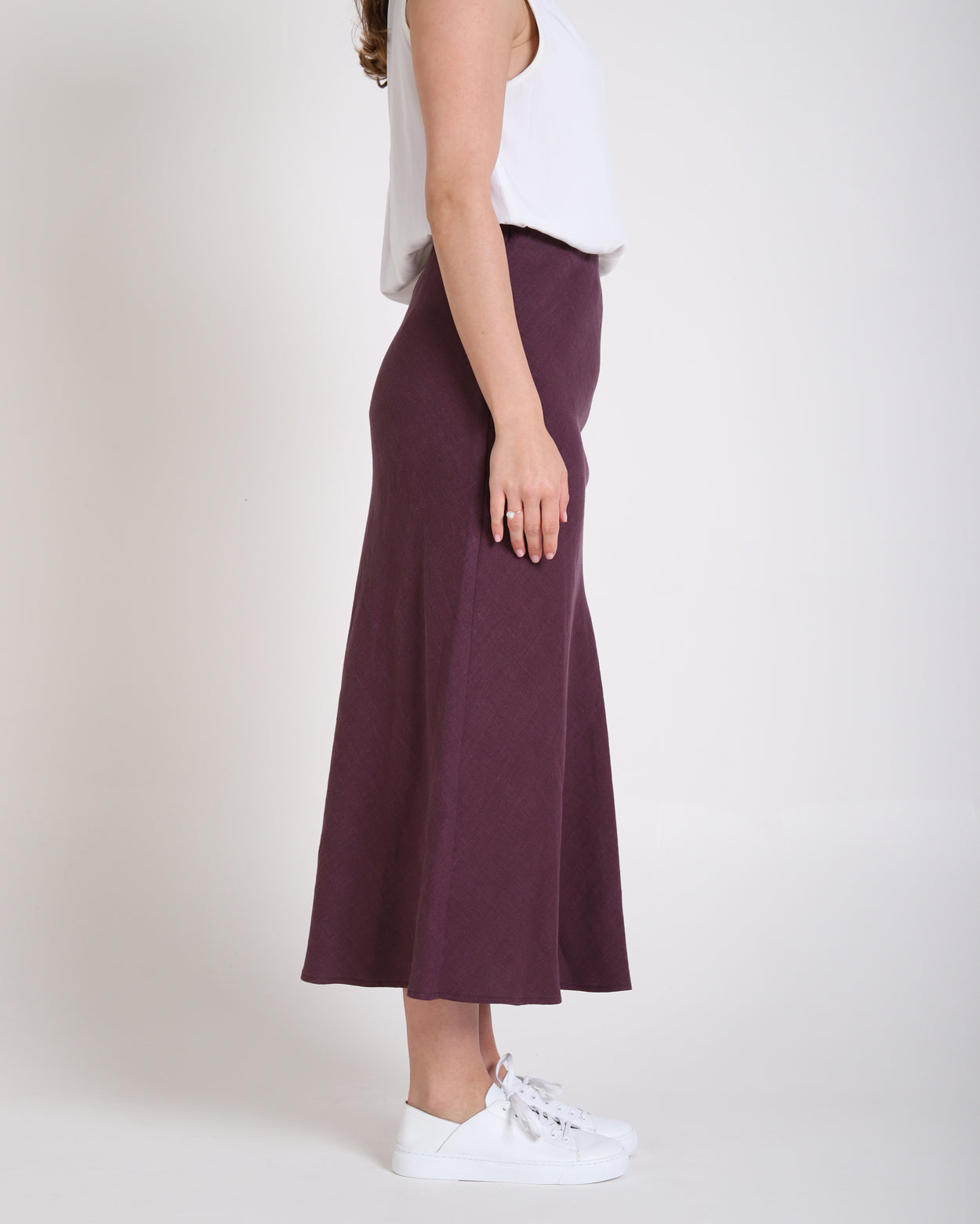 Rio Linen Skirt  - Raisin