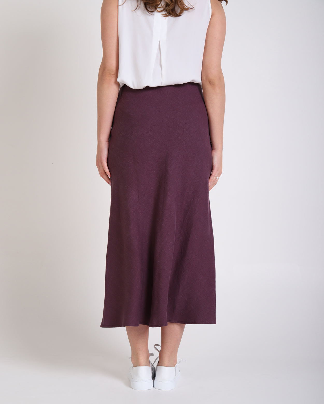Rio Linen Skirt  - Raisin
