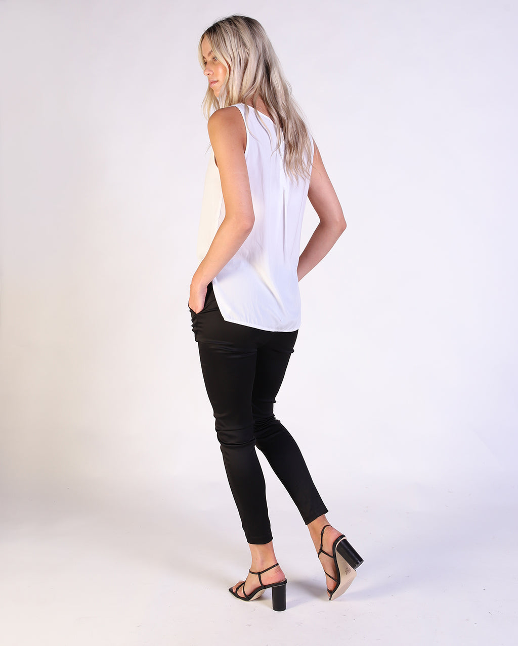 Satin Lucia Pant  - Black