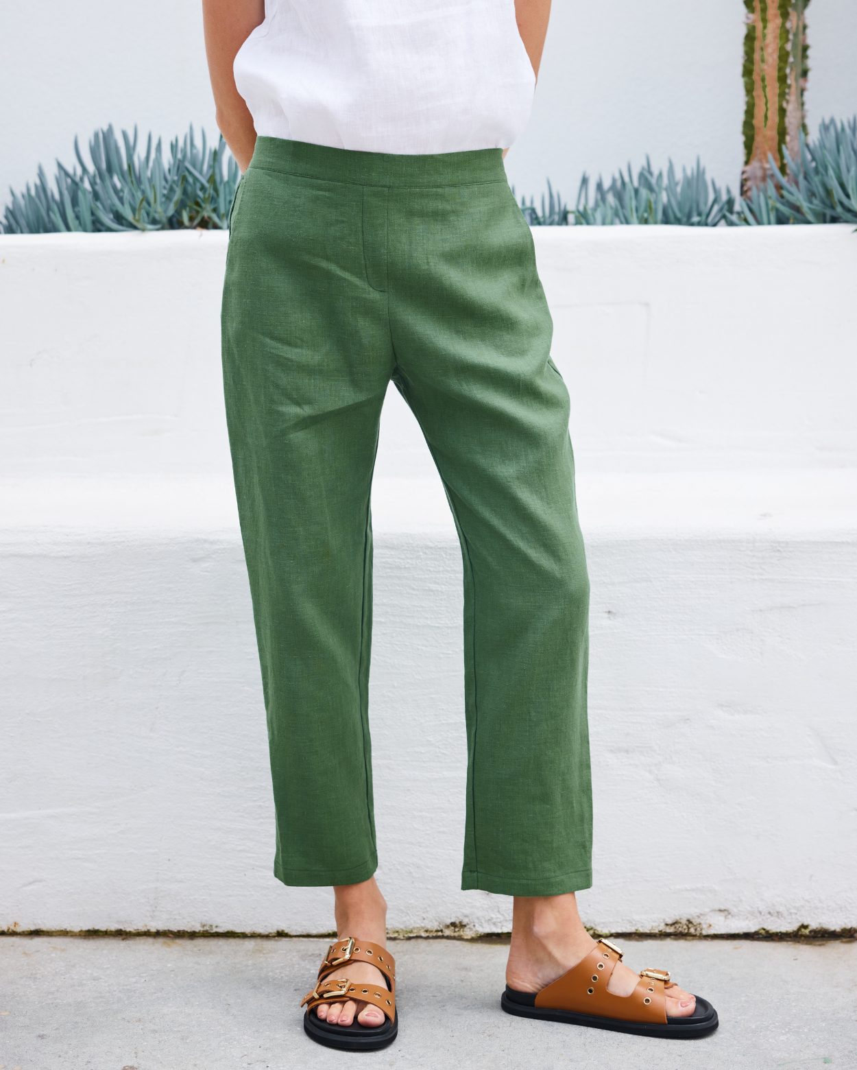 Levi Linen Pant  - Pine