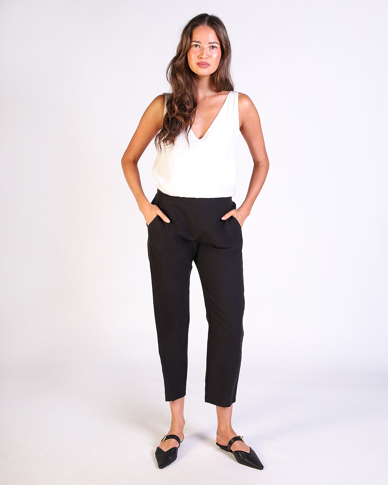 Levi Linen Pant  - Black