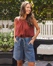 Xina Linen Top
