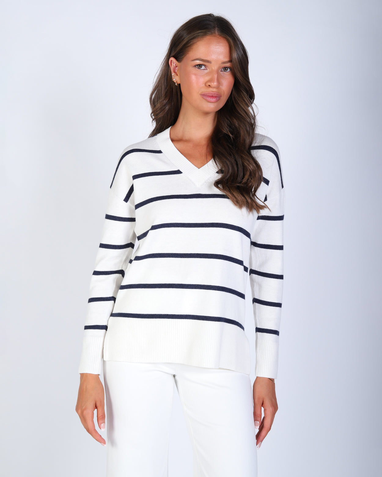 Eden Stripe Knit  - Navy Stripe