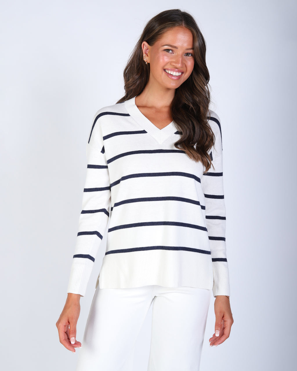 Eden Stripe Knit  - Navy Stripe