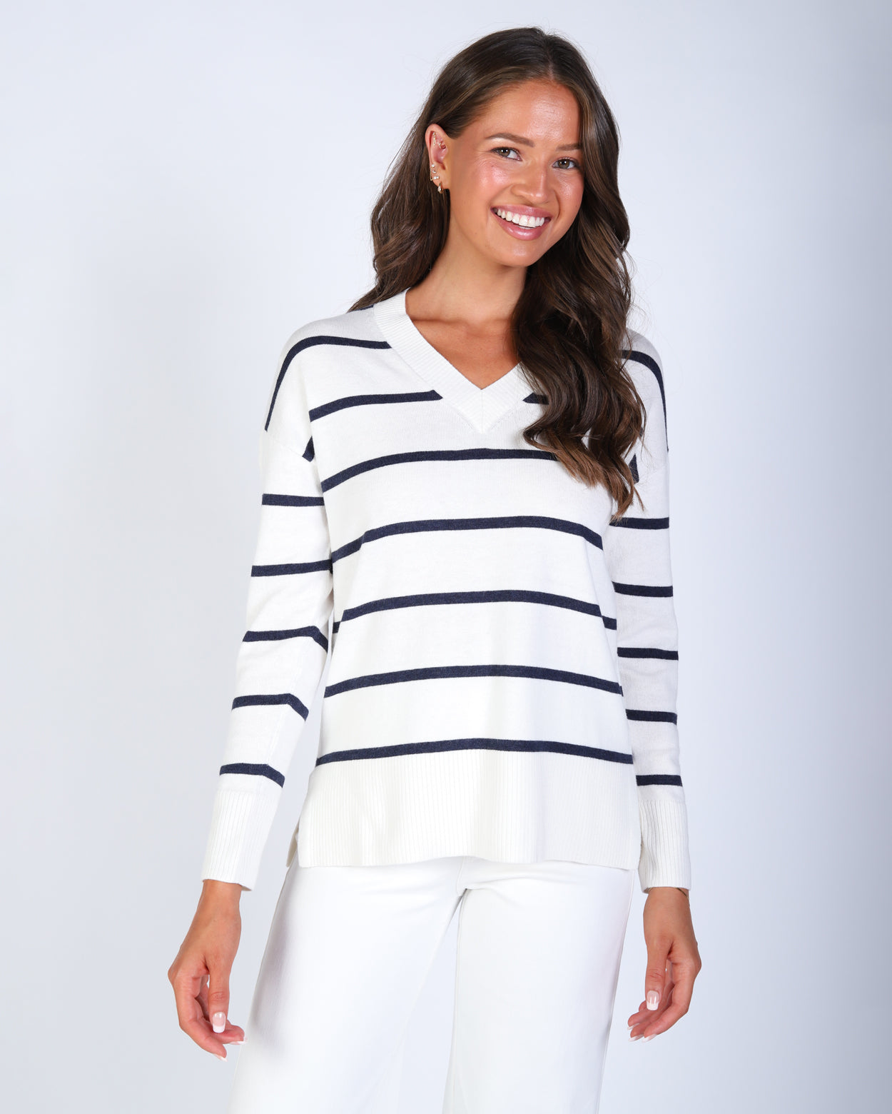 Eden Stripe Knit  - Navy Stripe