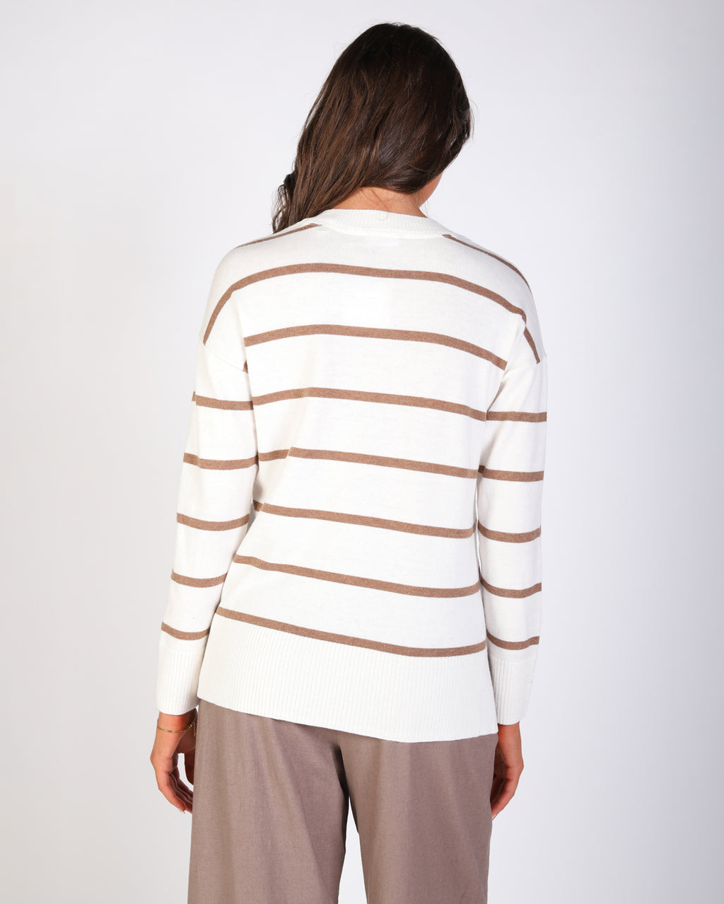 Eden Stripe Knit  - Tan Stripe
