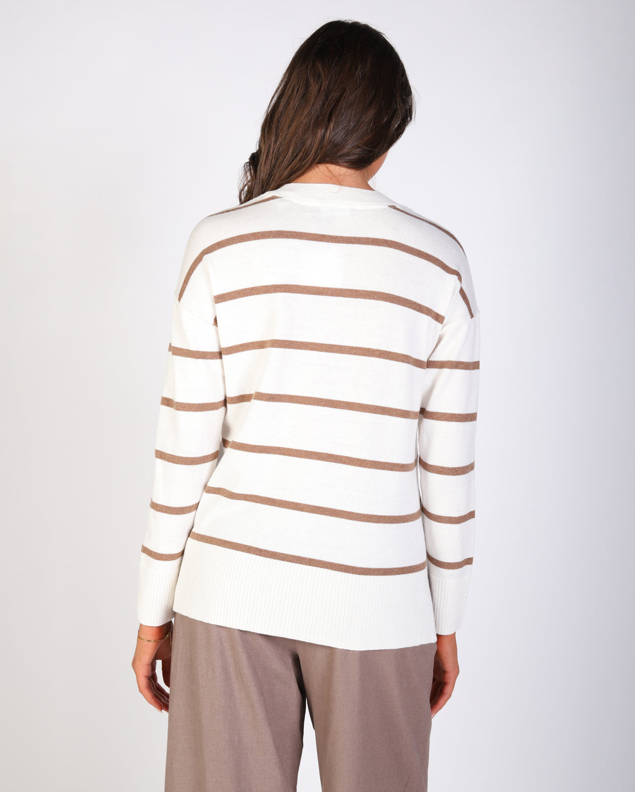 Eden Stripe Knit  - Tan Stripe