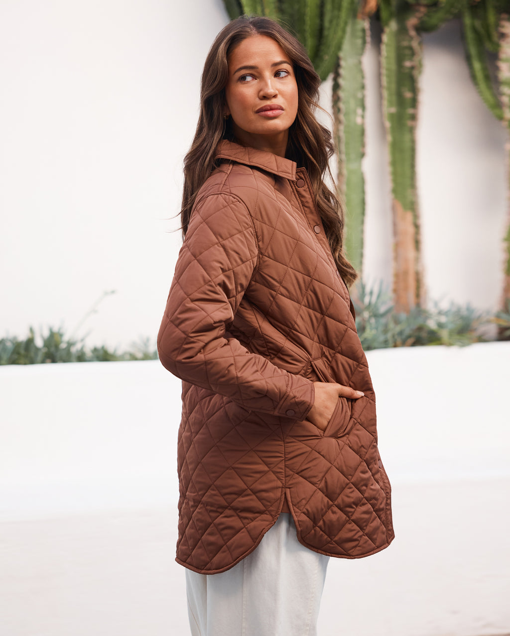 Benny Longline Puffer - Cinnamon