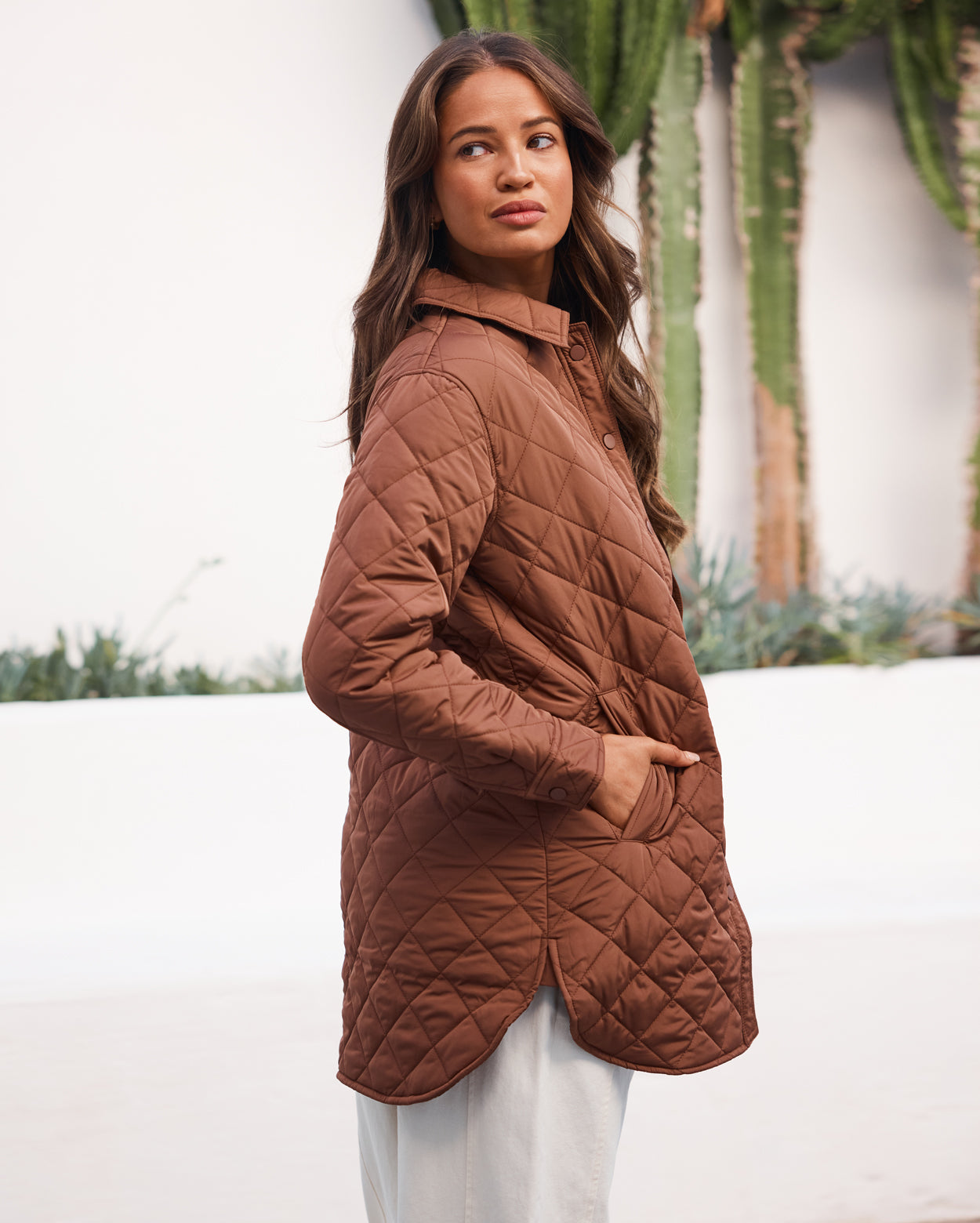 Benny Longline Puffer - Cinnamon