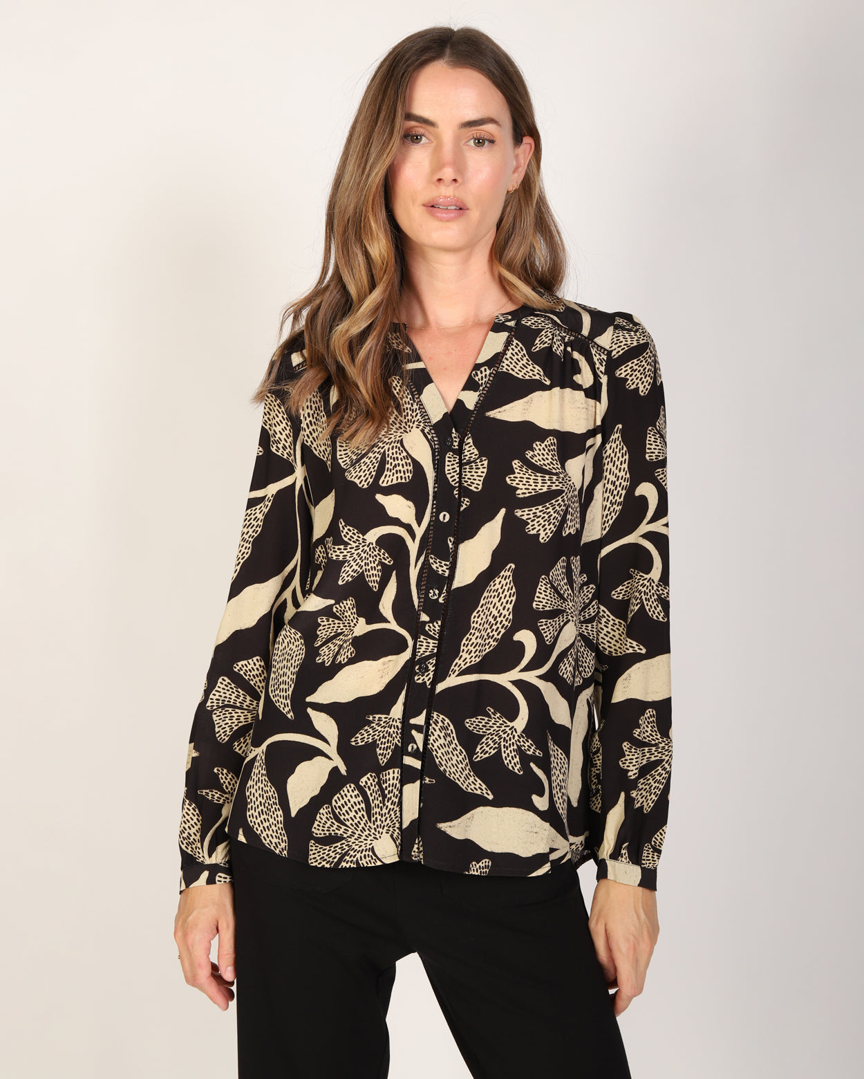 Blossom Top  - Black/White