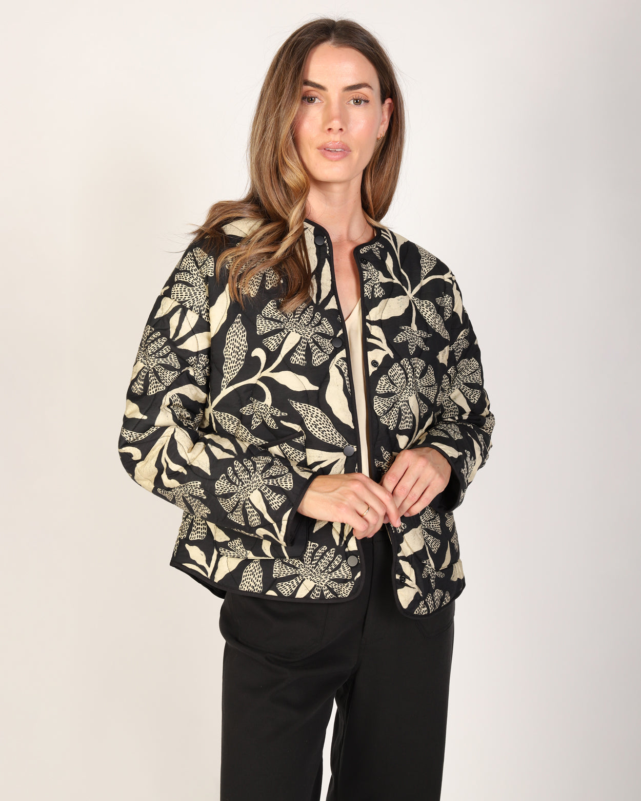 Blossom Jacket - Black/White