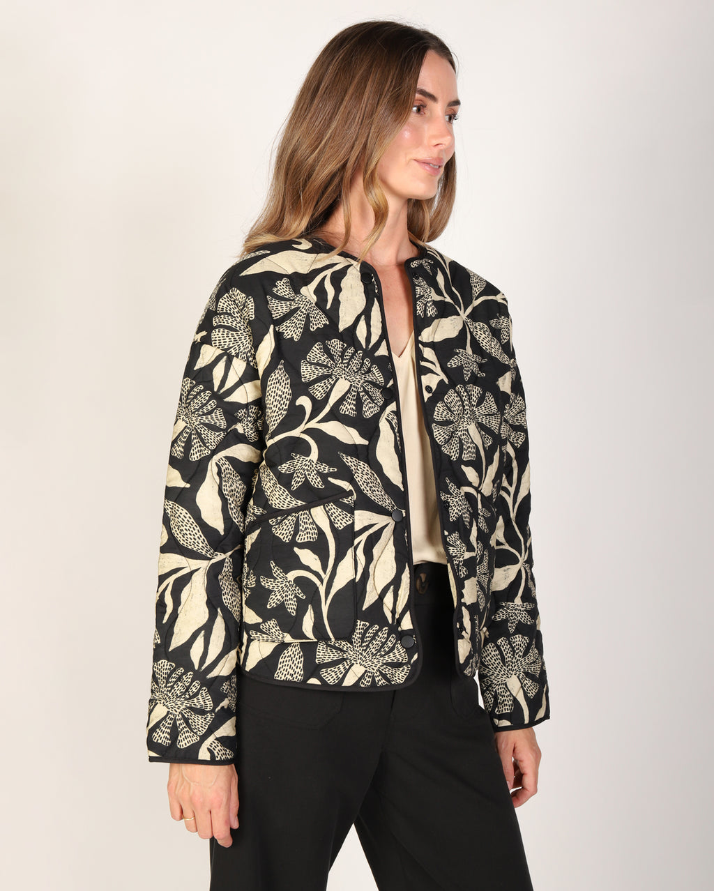 Blossom Jacket - Black/White
