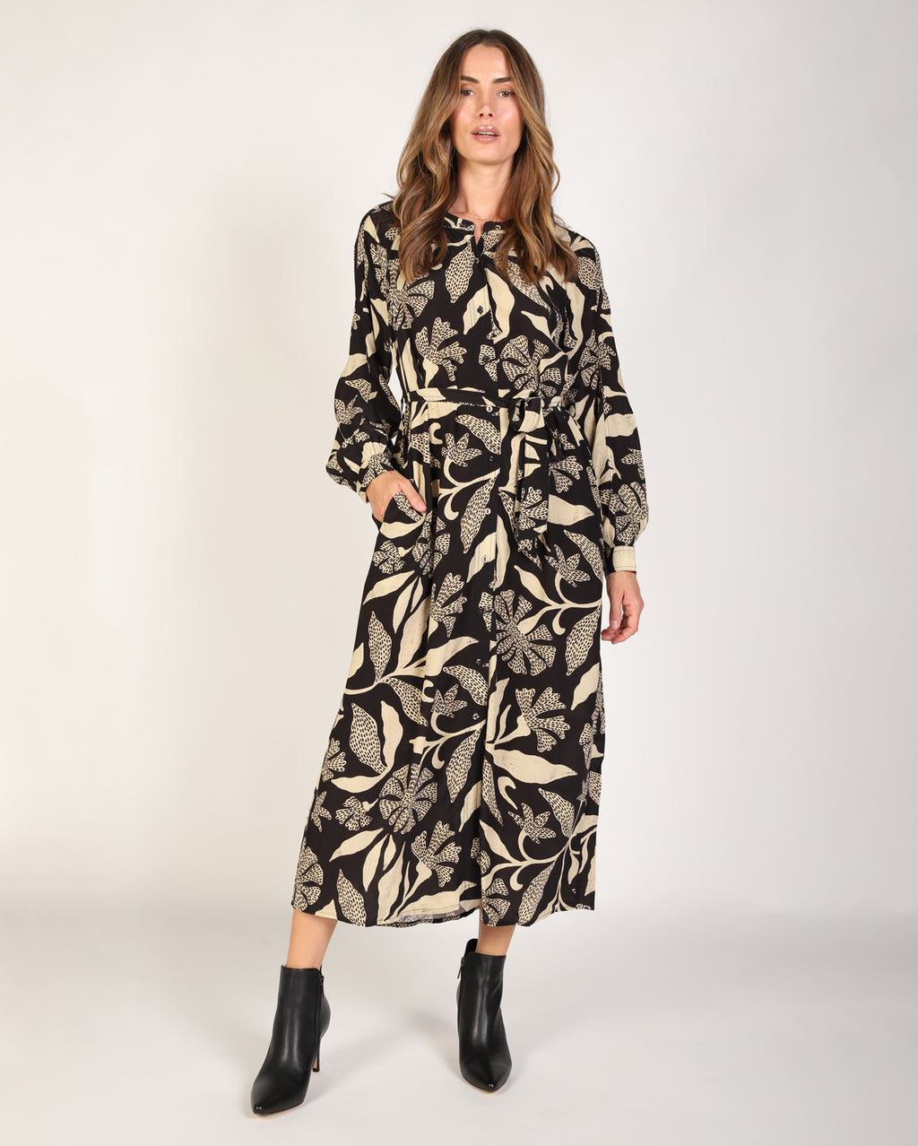 Blossom Dress - Black/White