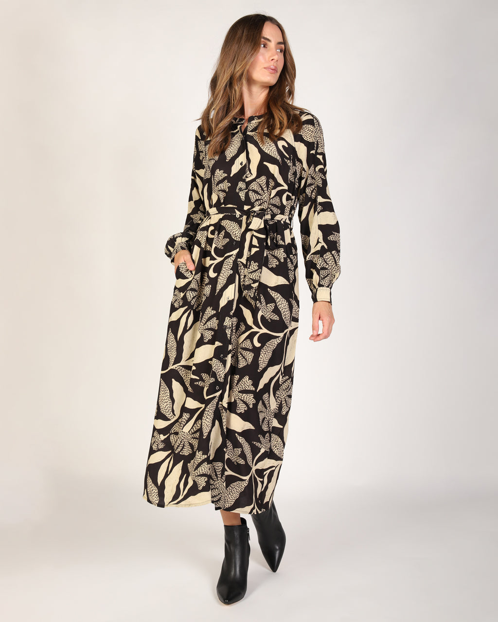 Blossom Dress - Black/White