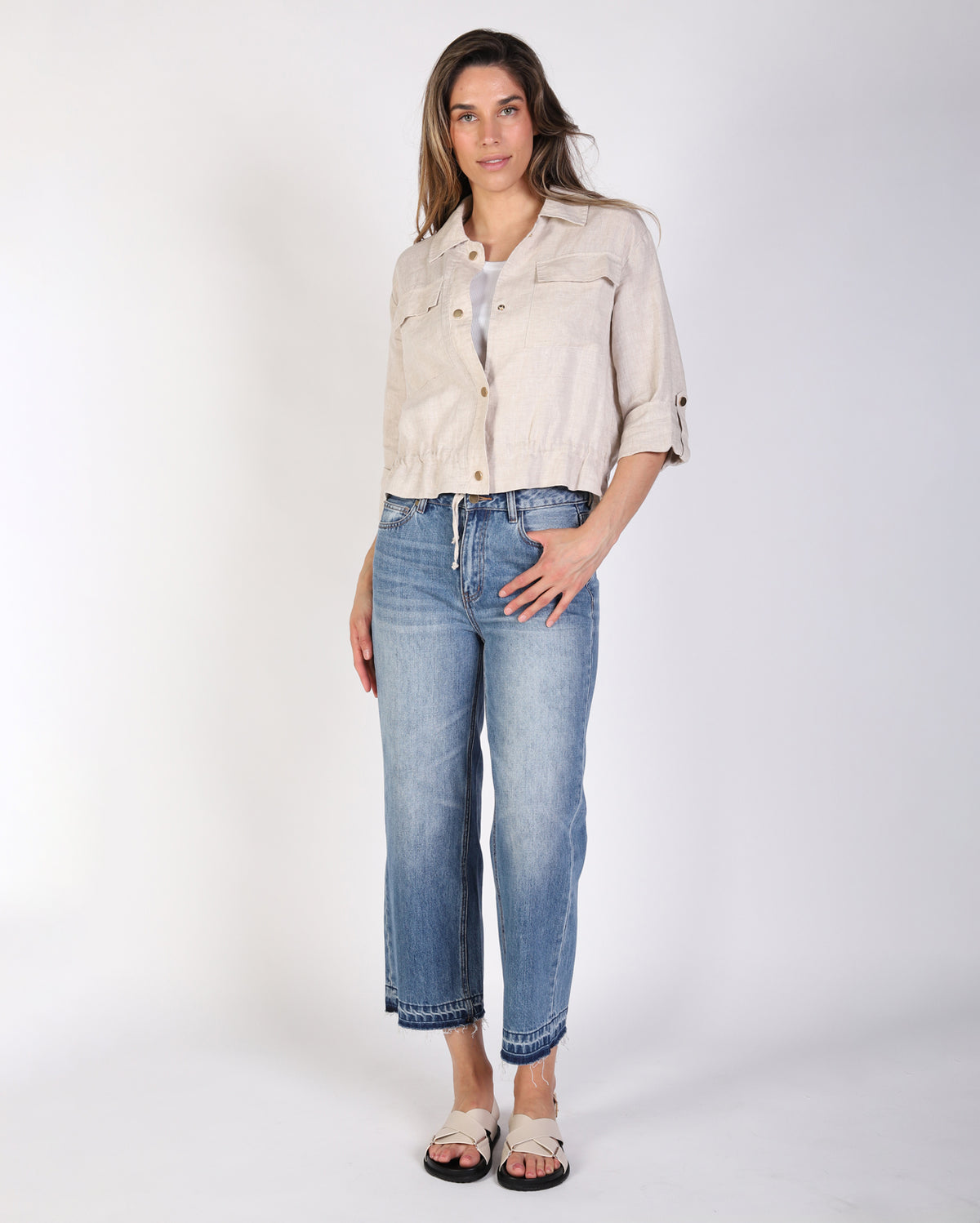 Nelly Linen Jacket - Natural