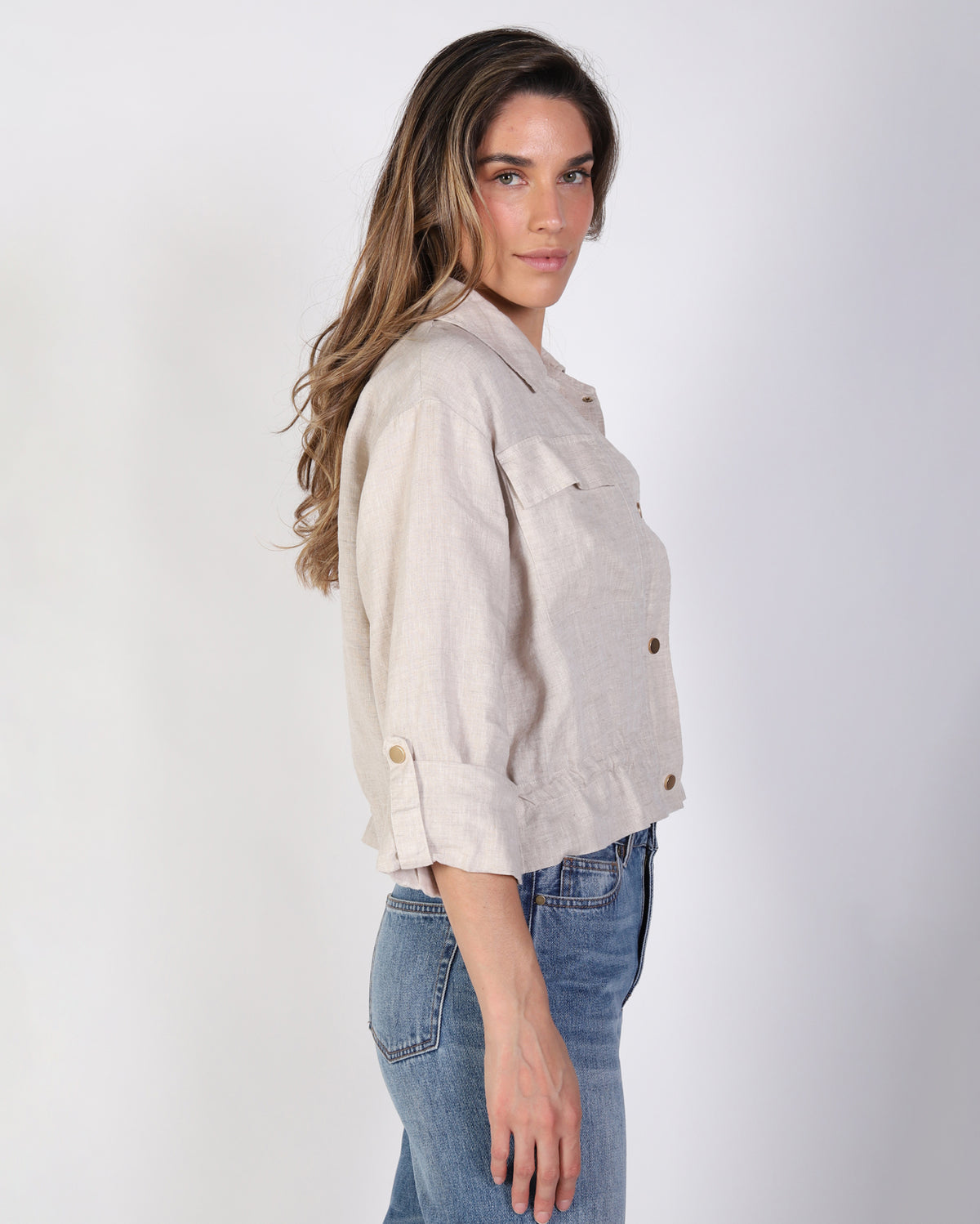 Nelly Linen Jacket - Natural