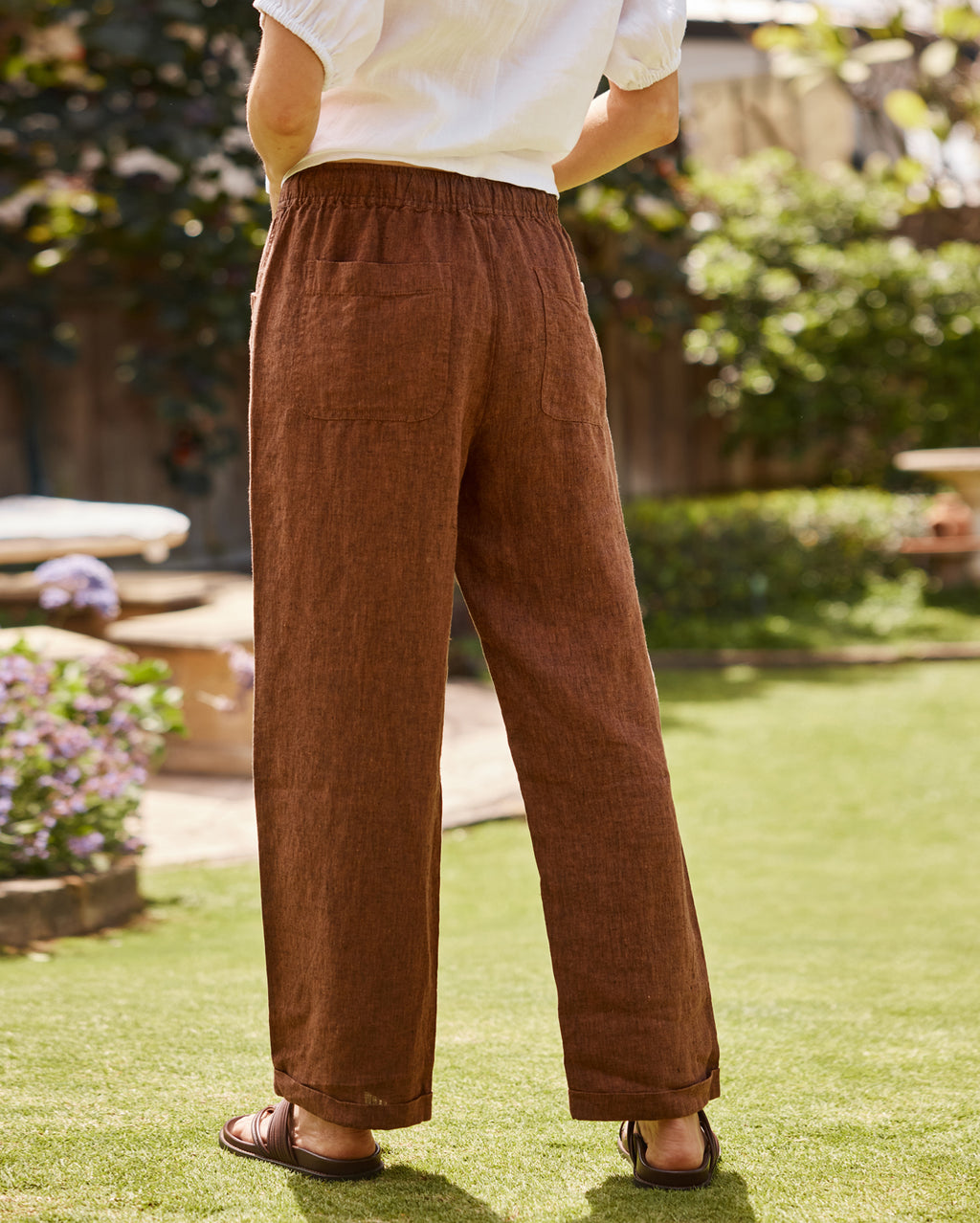 Palma Linen Pant - Cinnamon