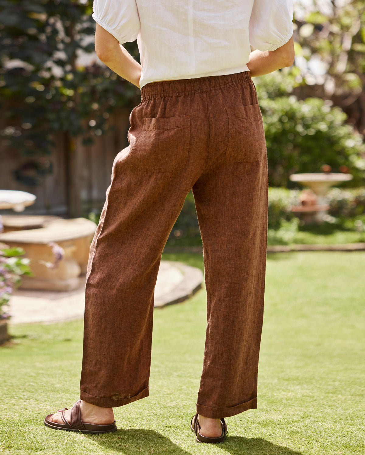 Palma Linen Pant - Cinnamon