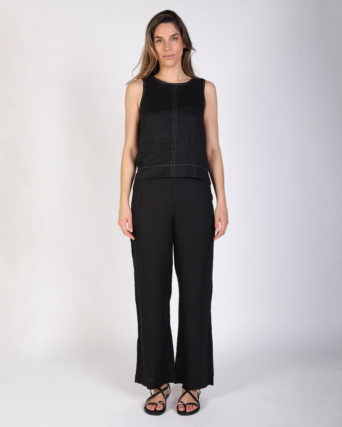 Penelope Linen Pant - Black