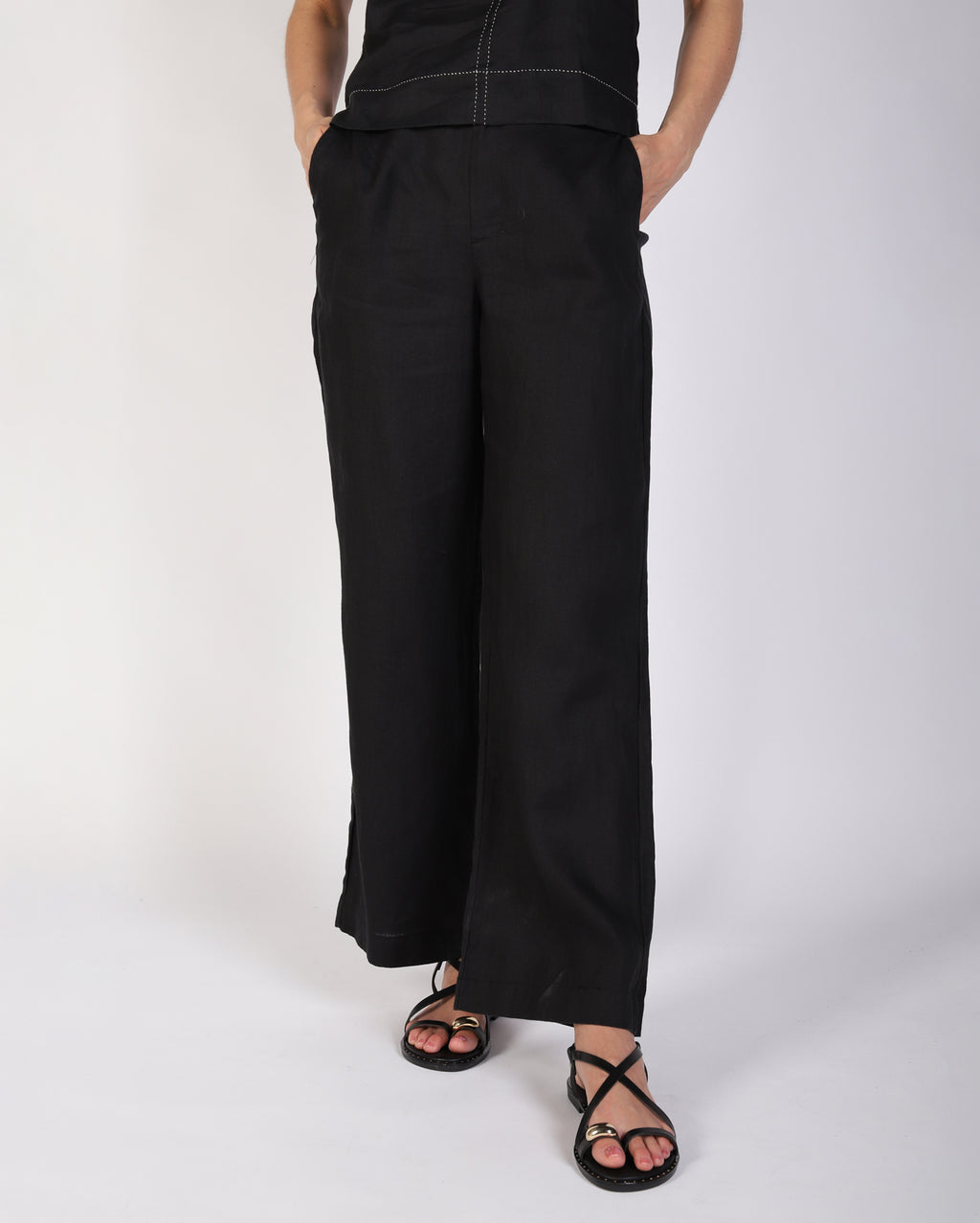 Penelope Linen Pant - Black