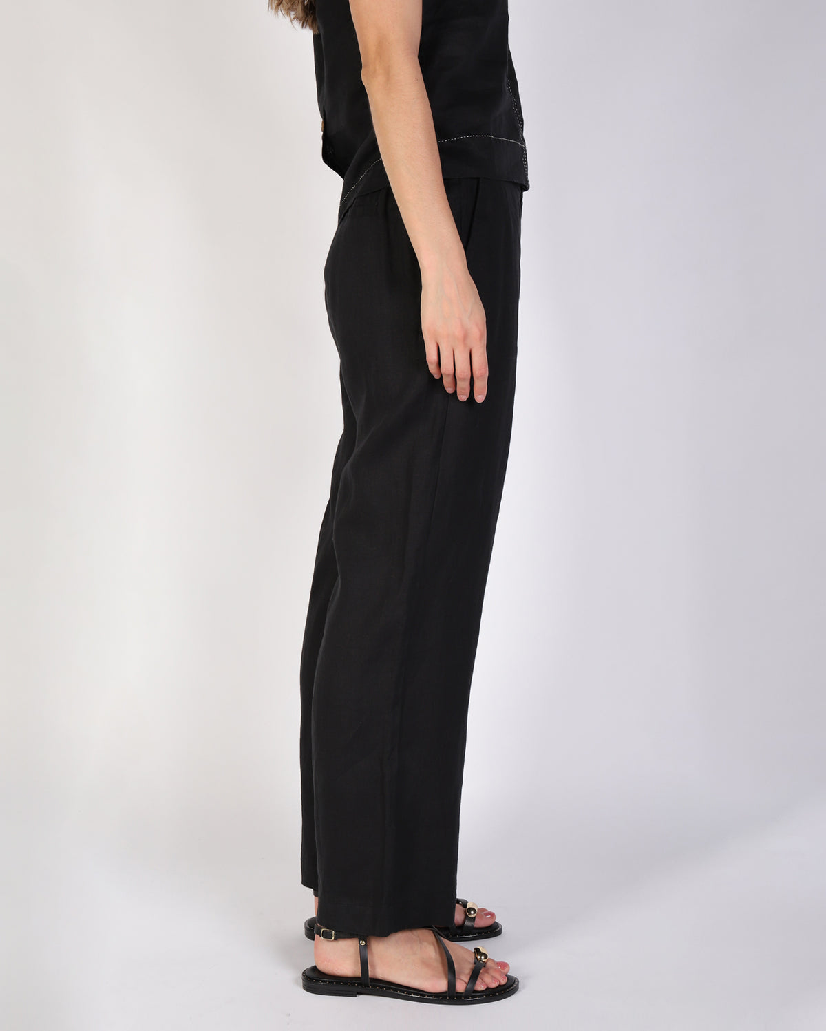 Penelope Linen Pant - Black