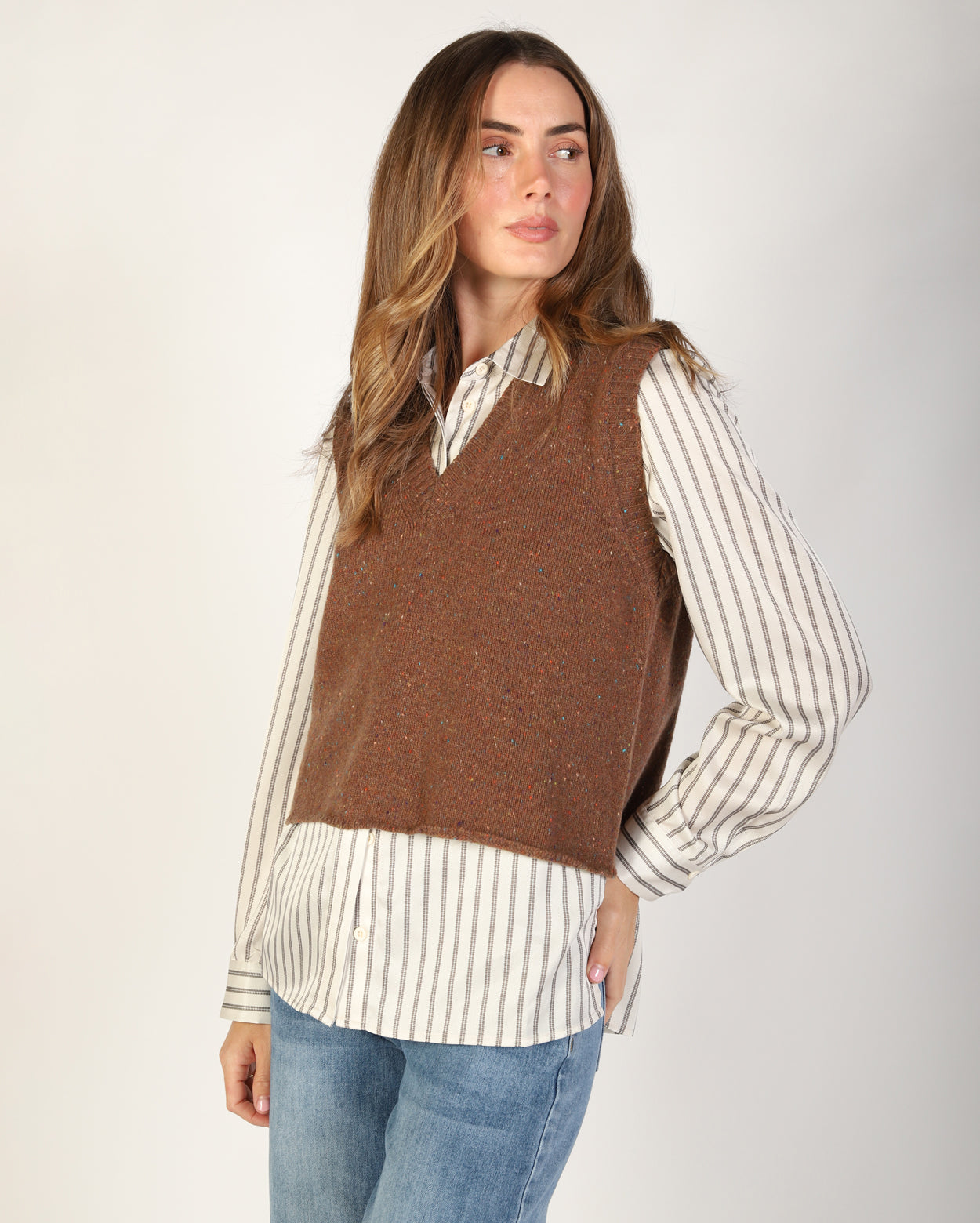 Andi Knit Vest - Brown