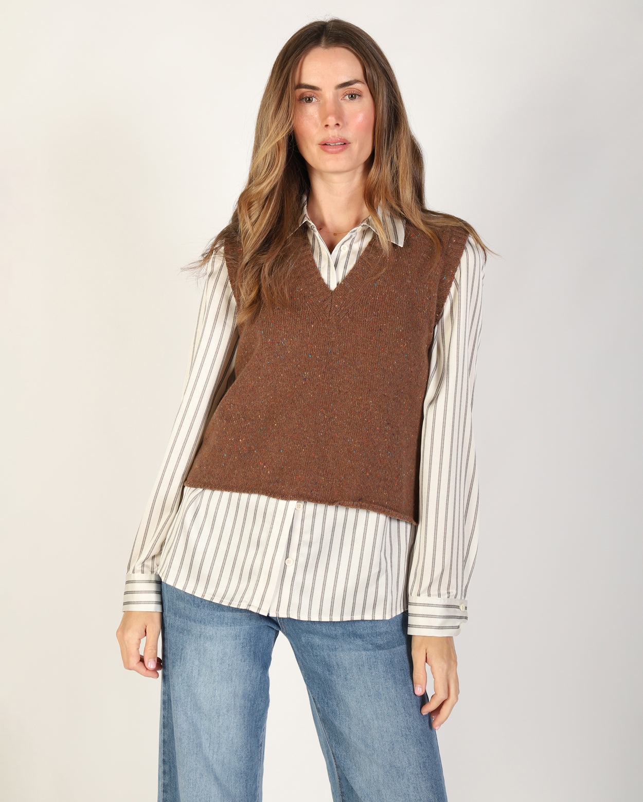Andi Knit Vest - Brown