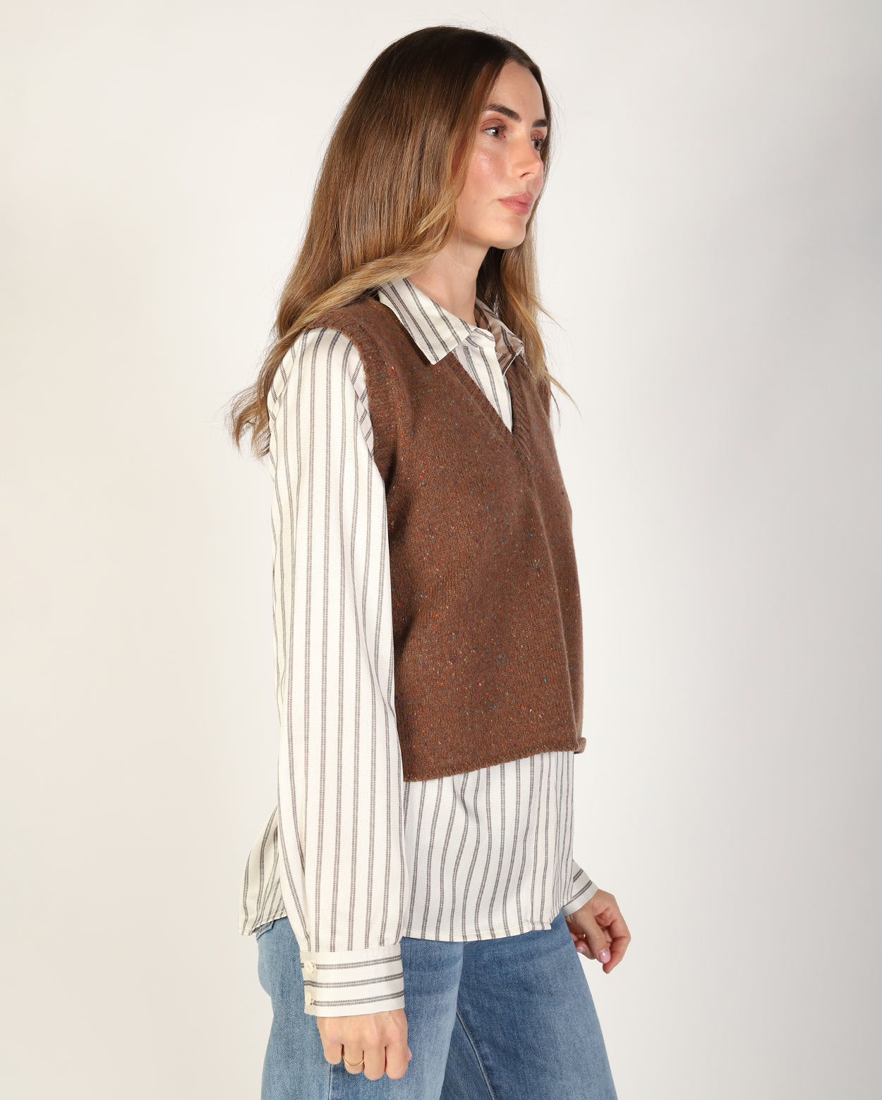 Andi Knit Vest - Brown