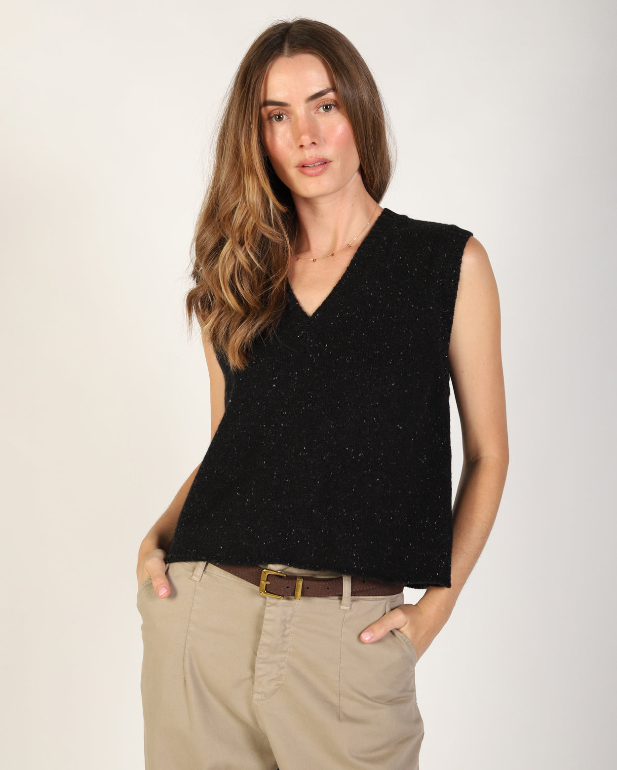 Andi Knit Vest - Charcoal