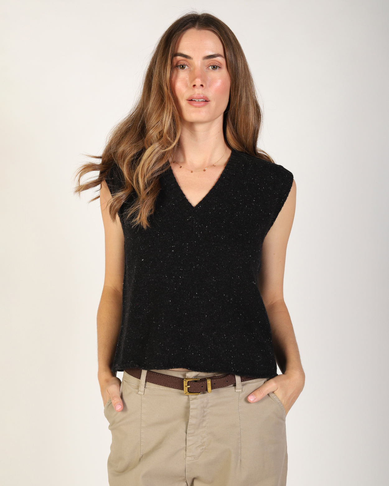 Andi Knit Vest - Charcoal