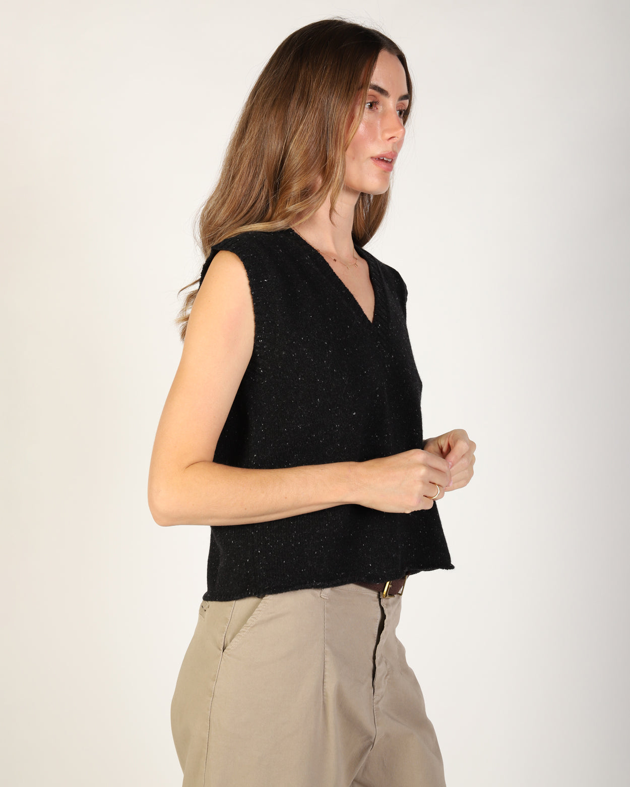 Andi Knit Vest - Charcoal