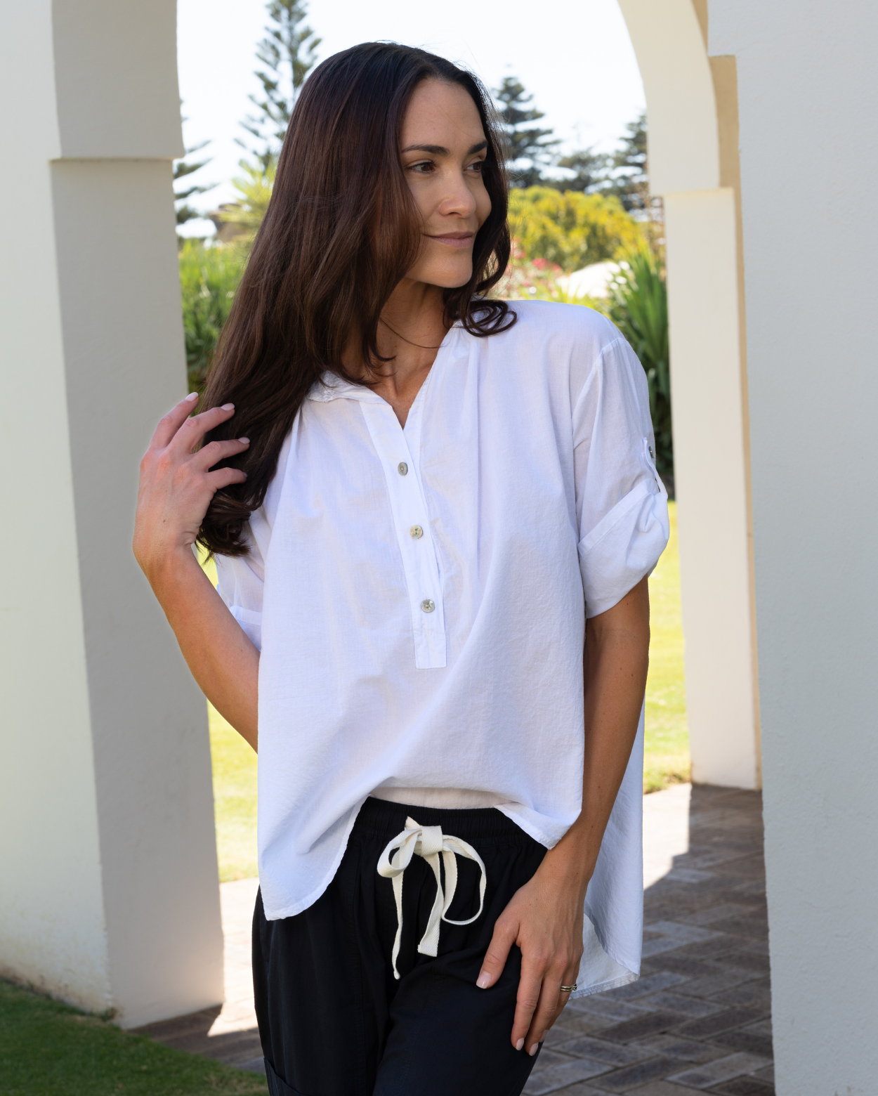 Bridget Cotton Top - White