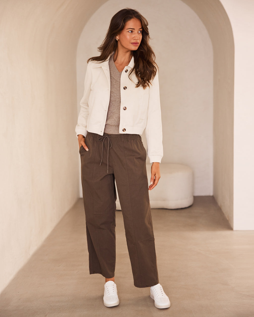 Clarissa Bomber Jacket  - Ecru